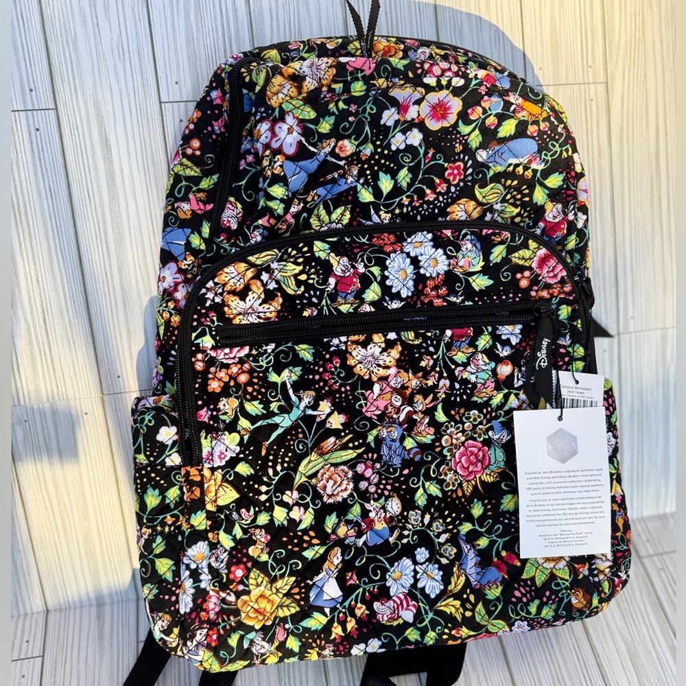 New Vera Bradley Disney Classics on the Green Campus Backpack - Large